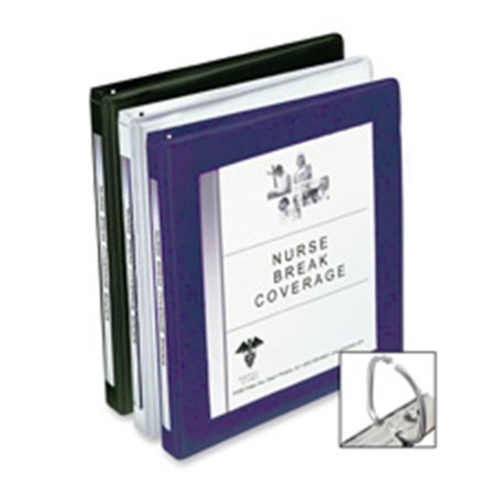 WORKSTATION Consumer Products  D-Ring Frame View Binder- .50in. Capacity- 8-.50in.x11- Navy Blue TH686554